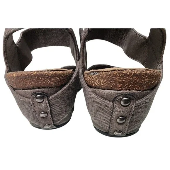 Axxiom Folly Mary Jane Wedges Size 8.5 Pewter - Picture 4 of 10